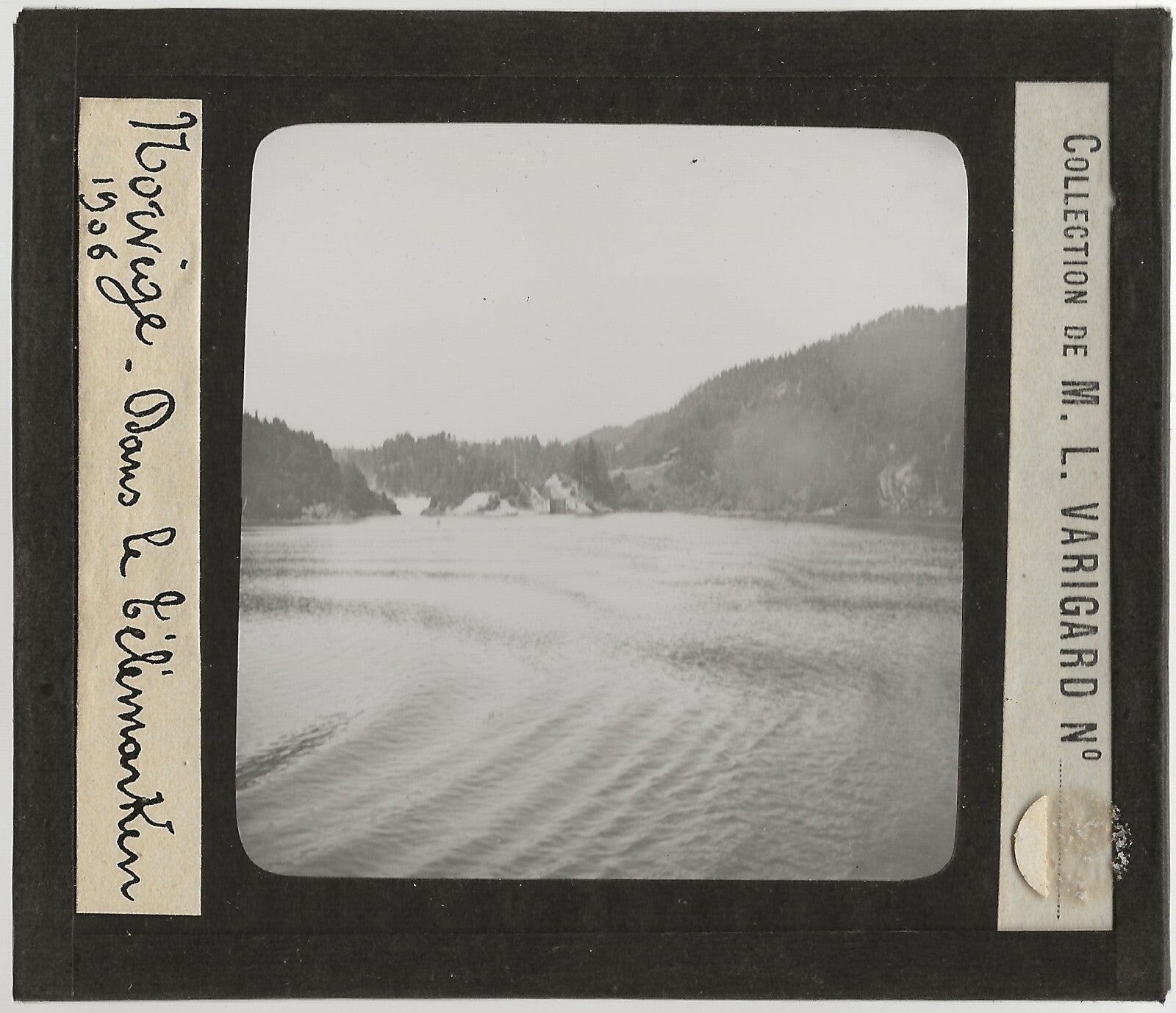 Comté de Telemark, Norvège, photo ancienne plaque de verre, positif 8,5x10 cm