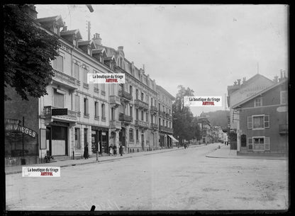 Plaque verre photo ancienne négatif noir et blanc 13x18 cm Gérardmer Vosges