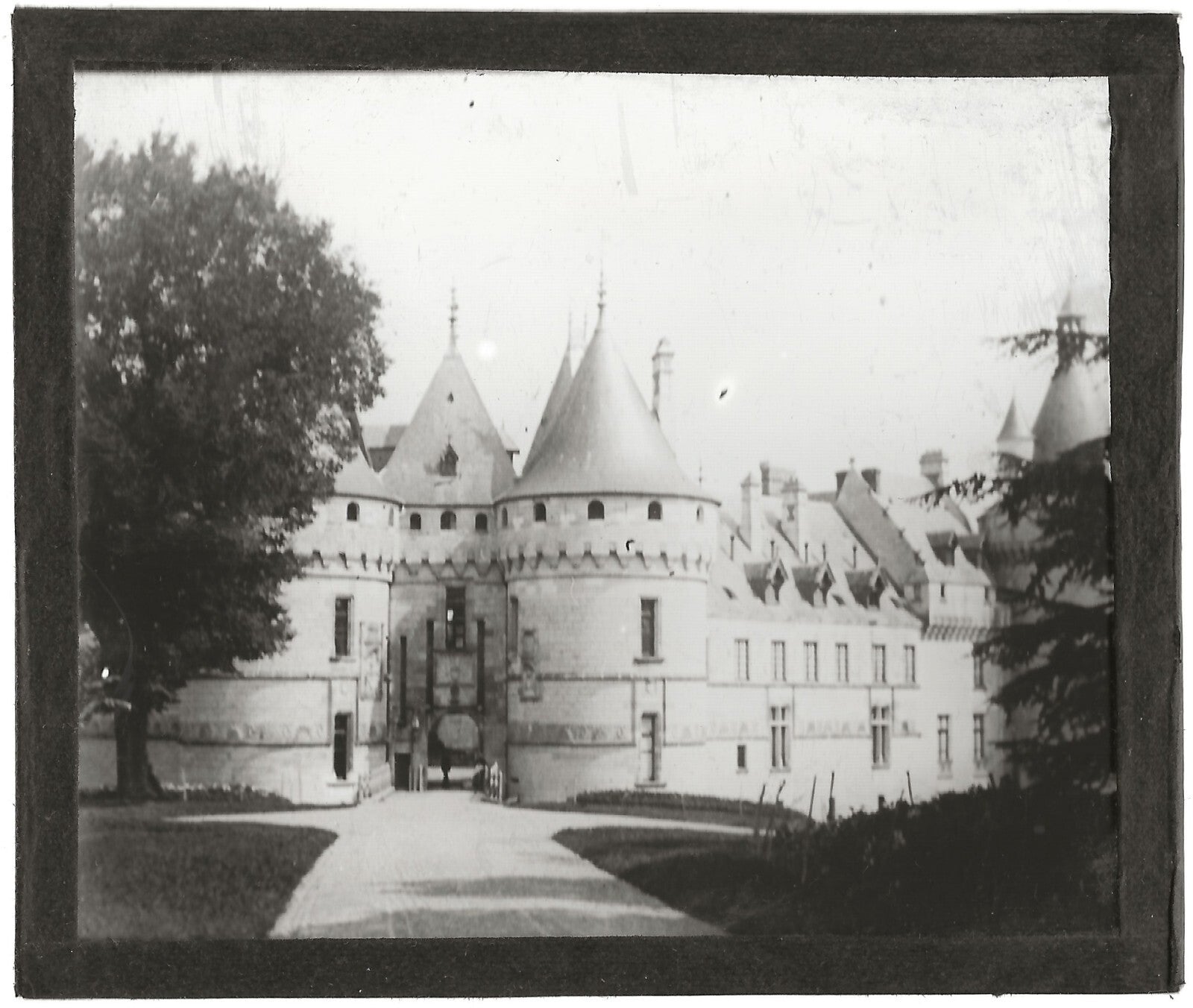 Château de Chaumont-sur-Loire, photo plaque de verre, positif 8,5x10 cm