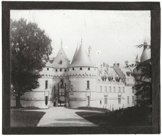 Château de Chaumont-sur-Loire, photo plaque de verre, positif 8,5x10 cm