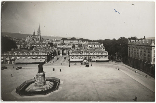 Nancy, place Stanislas, photographie ancienne, noir & blanc, papier 9x14 cm