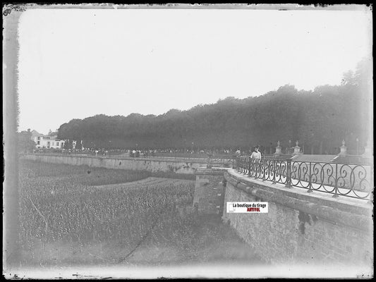 Terrasse Saint-Germain-en-Laye, Plaque verre photo, négatif noir & blanc 9x12 cm