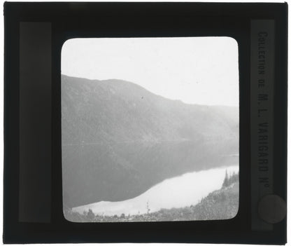 Paysage, Norvège ou Suéde, photo ancienne plaque de verre, positif 8,5x10 cm