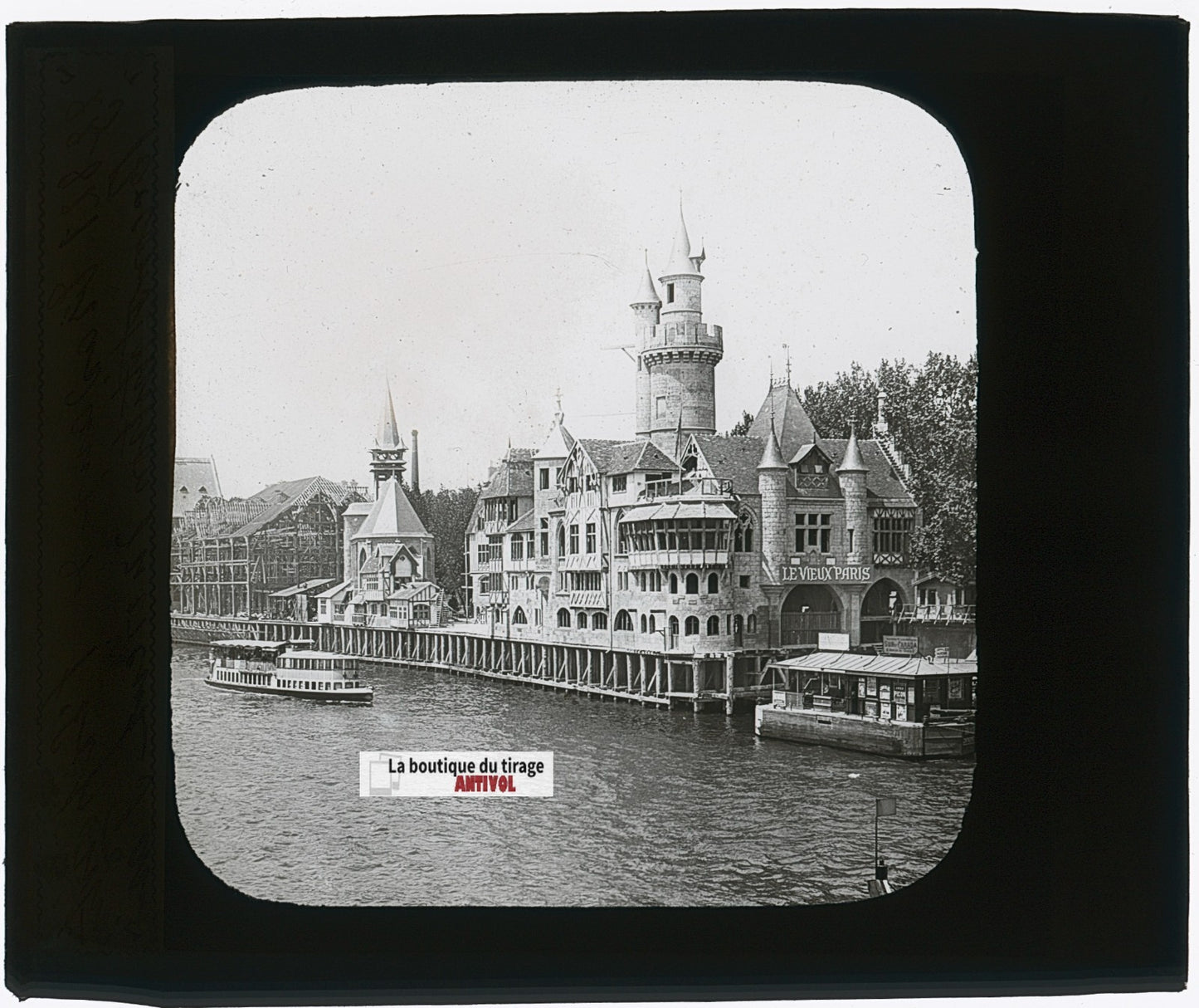 Exposition universelle 1900 Paris, photo plaque verre, noir & blanc, 8,5x10 cm