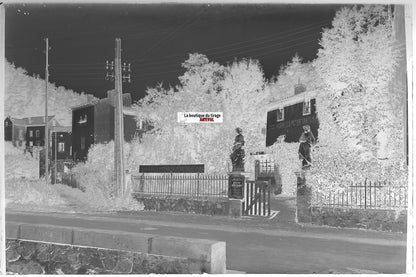Saint-Nectaire, Auvergne, Plaque verre photo, négatif noir & blanc 10x15 cm
