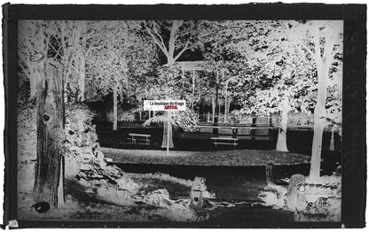 Plaque verre photo ancienne négatif noir & blanc 09x14 cm Charleville-Mézières