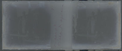 Majorelle, Marrakech, Plaque verre stéréo, positif noir & blanc 4,5x10,7 cm