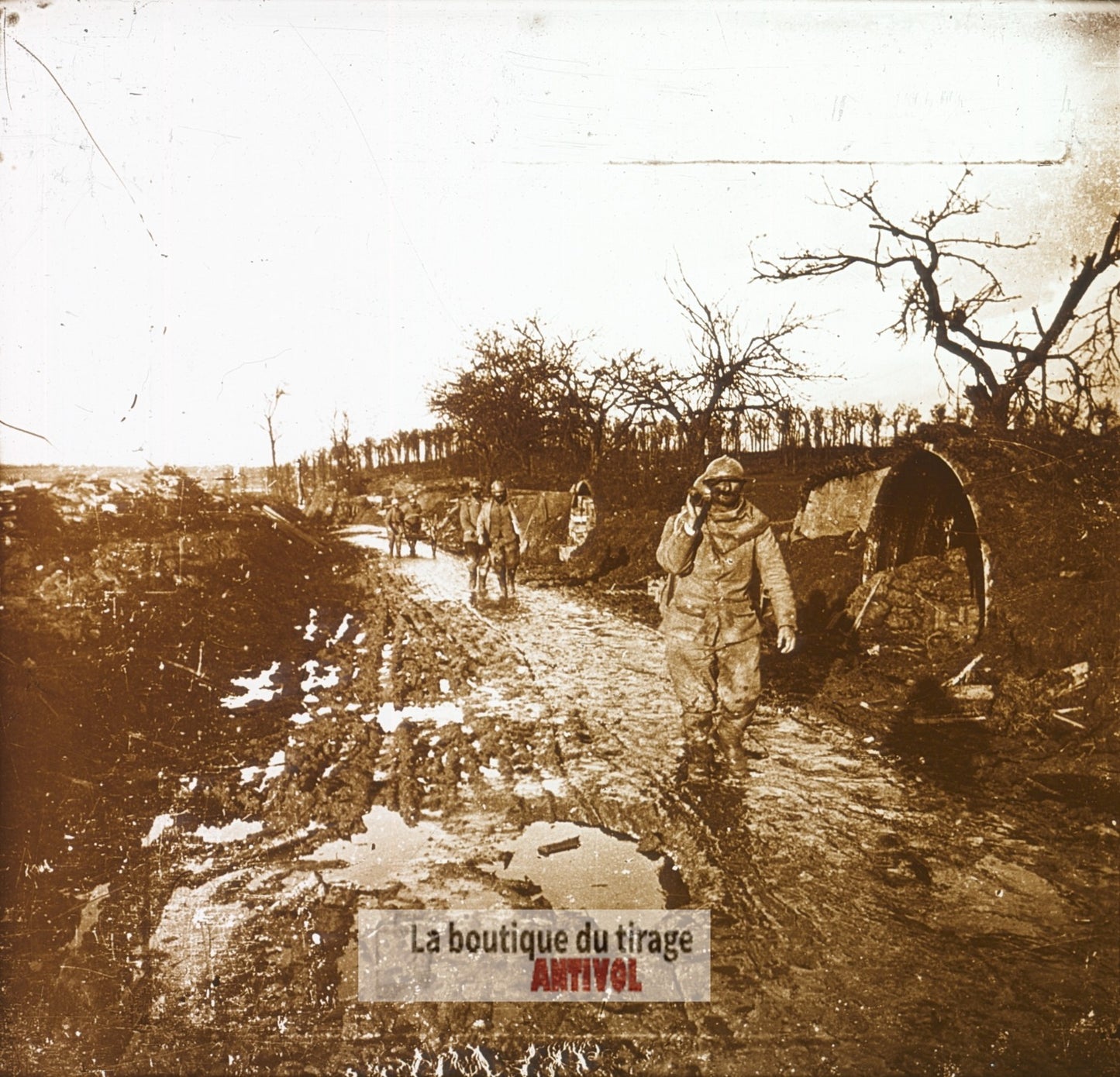 Belgique, soldats, guerre WW1, plaque verre photo ancienne stéréo 6x13 cm