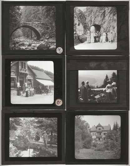 Vosges, Gérardmer, photos anciennes plaques de verre, lot 10 positifs 8,5x10 cm