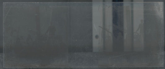 Voyage en bateau, Plaque verre stéréoscopie, positif noir & blanc 4,5x10,7 cm