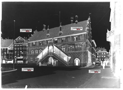 Mulhouse Haut-Rhin Alsace France, photo plaque verre, lot de 5 négatifs 13x18 cm