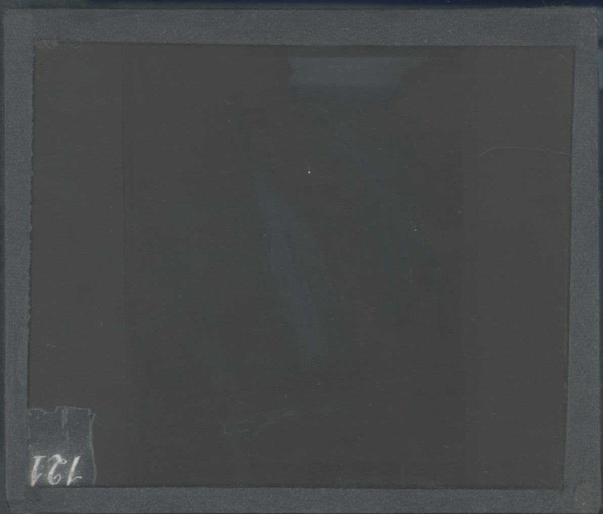 Cascade, hommes, nature, photo plaque verre, noir & blanc, positif 8,5x10 cm