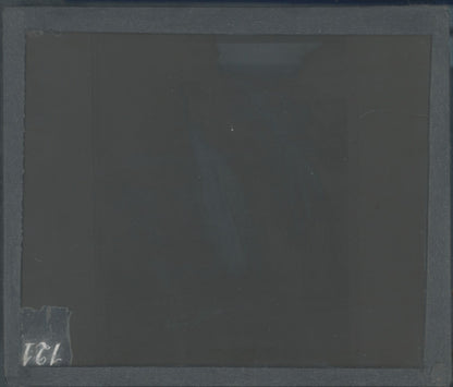 Cascade, hommes, nature, photo plaque verre, noir & blanc, positif 8,5x10 cm