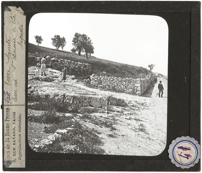 Saint-Étienne, Lapidation, Jérusalem, photo plaque de verre, positif 8,5x10 cm