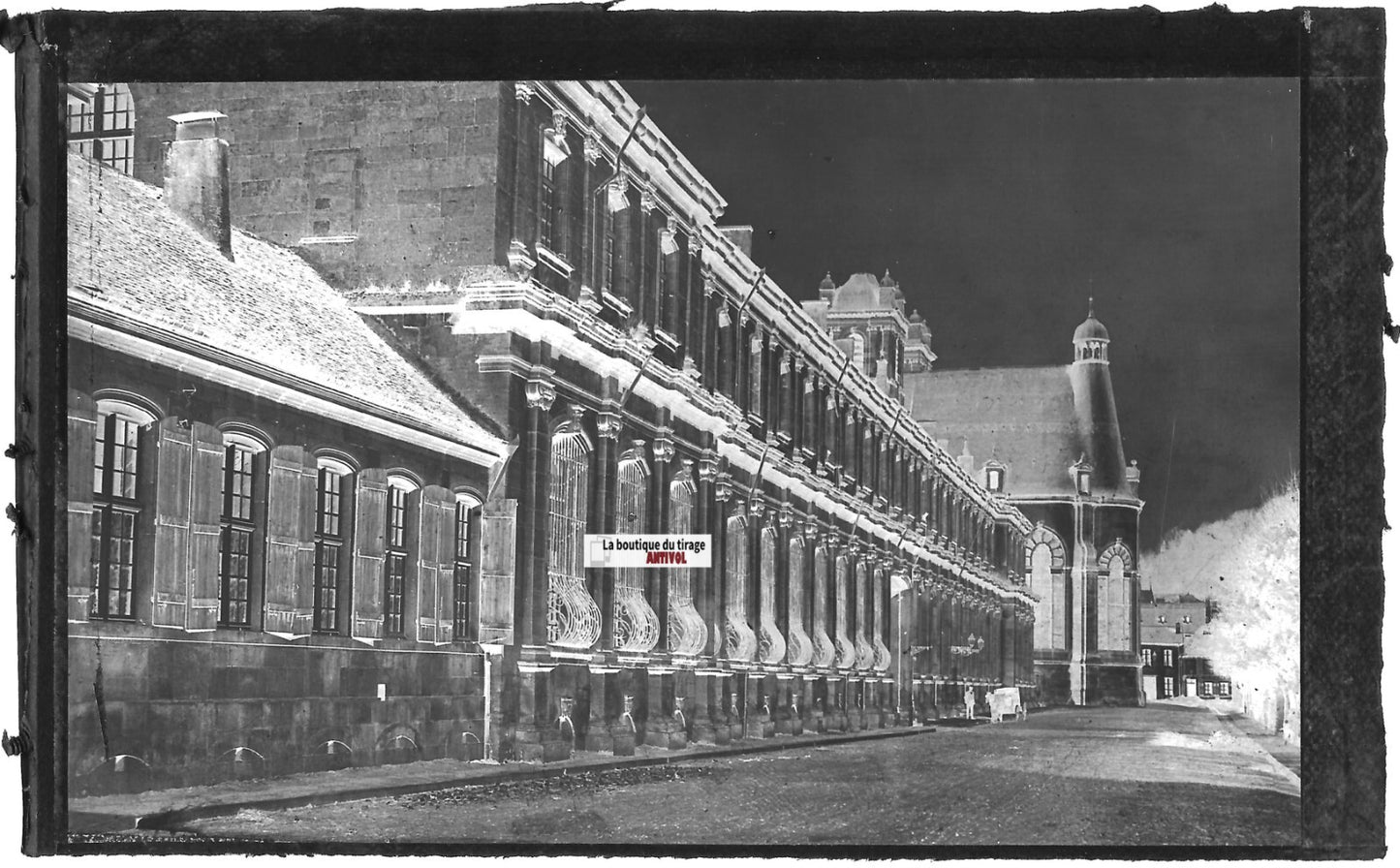 Plaque verre photo ancienne négatif noir & blanc 9x14 cm, Saint-Mihiel, église