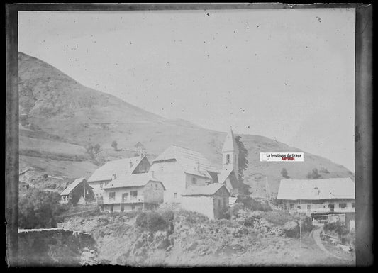 Foux d'Allos, Plaque verre photo ancienne négatif noir et blanc 6x9 cm - La Boutique Du Tirage 