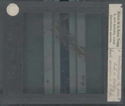 Carte zones sismiques, photo plaque verre, noir & blanc, positif 8,5x10 cm