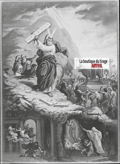 Scène religieuse, catéchisme, dessin peinture, plaque verre, positif 8,5x10 cm