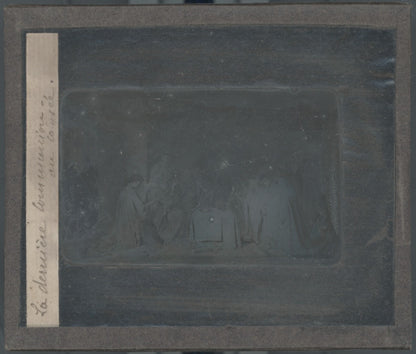 Colisée, Rome Italie, dessin plaque verre, noir & blanc, positif 8,5x10 cm