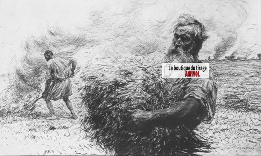 Matthieu, scène religieuse, dessin peinture plaque de verre, positif 8,5x10 cm