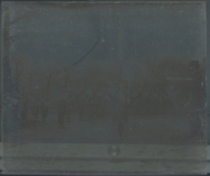 Scouts, France, enfants, photo plaque verre, noir & blanc, positif 8,5x10 cm