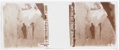 Hilsenfirst, Vosges, guerre WW1, plaque verre stéréo, photo 4,5x10,7 cm