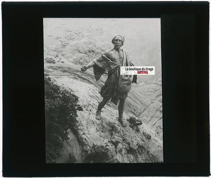 Le semeur, Paraboles Jésus, photo plaque verre, noir & blanc, positif 8,5x10 cm