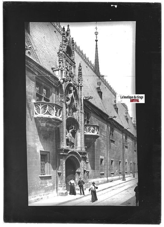 Plaque verre photo ancienne positif noir & blanc 13x18 cm Nancy, Palais Ducal