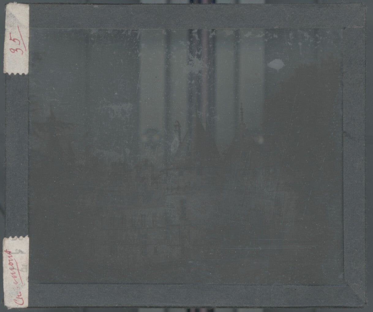 Château, Chaumont-sur-Loire, photo ancienne plaque de verre, positif 8,5x10 cm