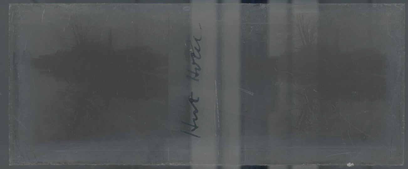 Voyage en Angleterre, Plaque verre stéréo, positif noir & blanc 4,5x10,7 cm