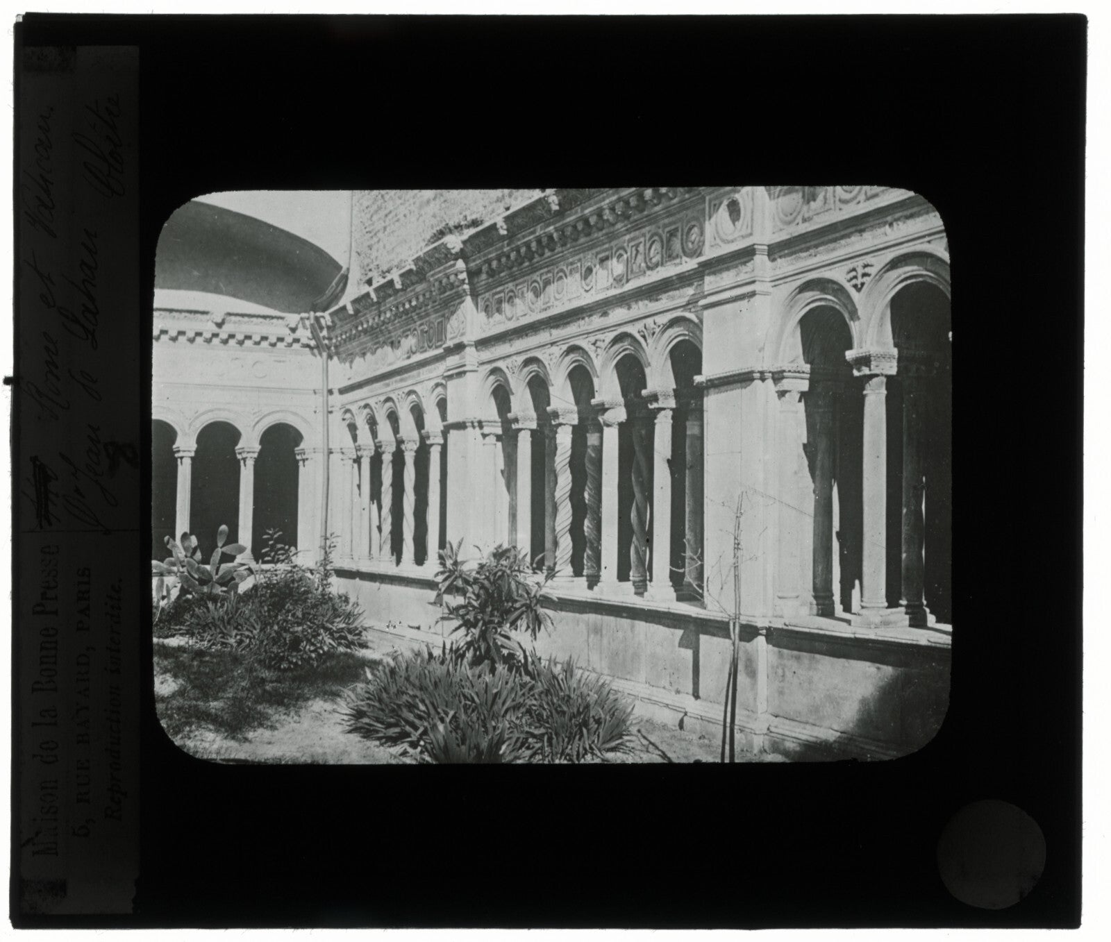Basilique Saint-Jean-de-Latran, Rome, photo plaque verre, positif 8,5x10 cm