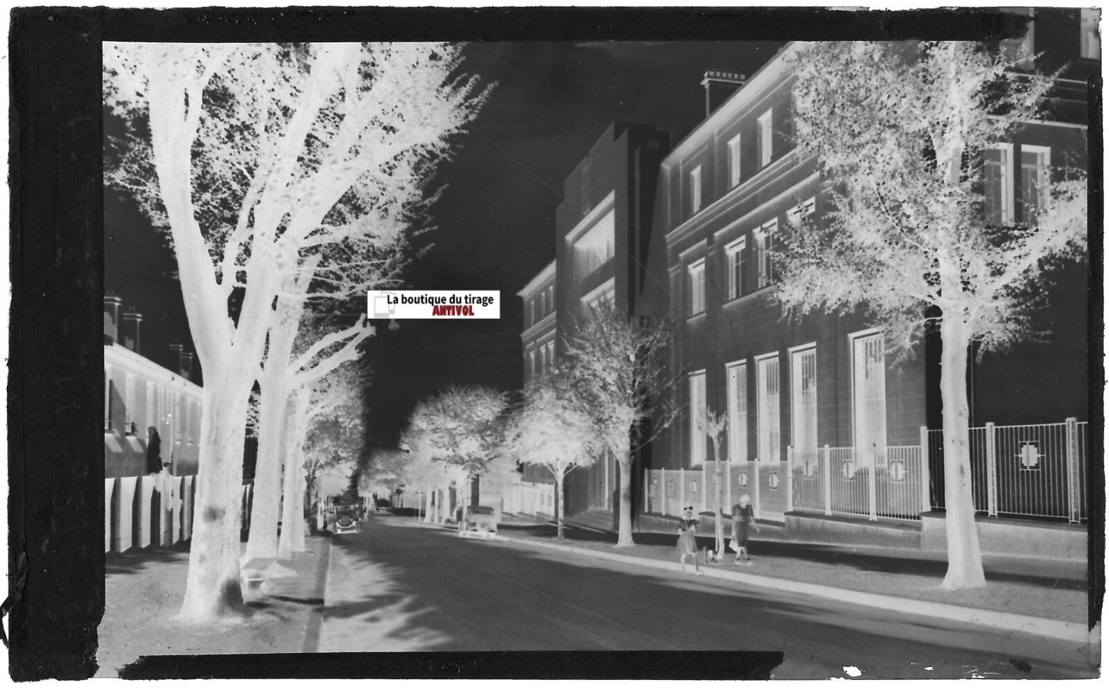 Plaque verre, photo négatif noir & blanc 9x14 cm, Clermont-Ferrand, Carnot