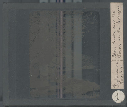 Fontaine-de-Vaucluse, vélos, photo ancienne plaque de verre, positif 8,5x10 cm