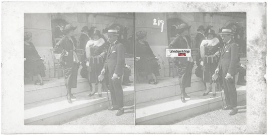 Hippodrome de Longchamp, Paris, stéréoscopie plaque verre, positif 8,5x17 cm