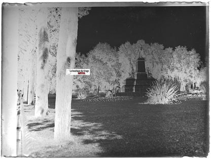 Saint-Hélier, général Don, Plaque verre photo, négatif noir & blanc 9x12 cm