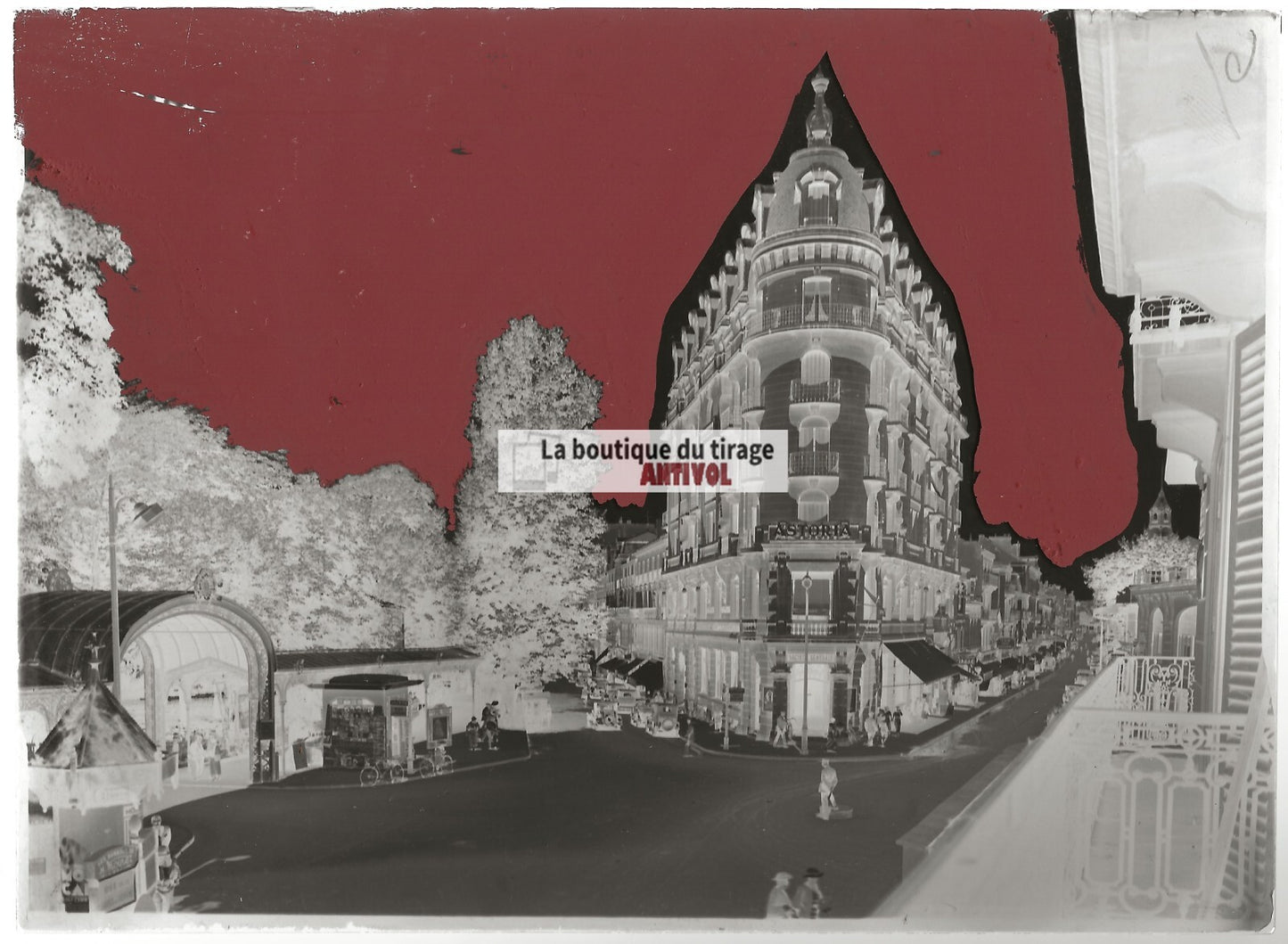 Vichy, Auvergne,  voitures, photos plaque de verre, lot de 5 négatifs 13x18 cm