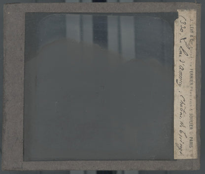 Chateau Duingt, Annecy lac, photo plaque verre, noir & blanc, positif 8,5x10 cm