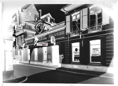 Plaque verre photo ancienne négatif noir et blanc 13x18 cm Paris Strasbourg