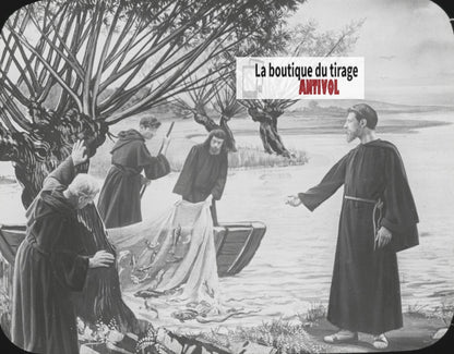 Saint-Martin, photo ancienne plaque verre, noir et blanc, positif 8,5x10 cm