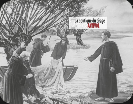 Saint-Martin, photo ancienne plaque verre, noir et blanc, positif 8,5x10 cm