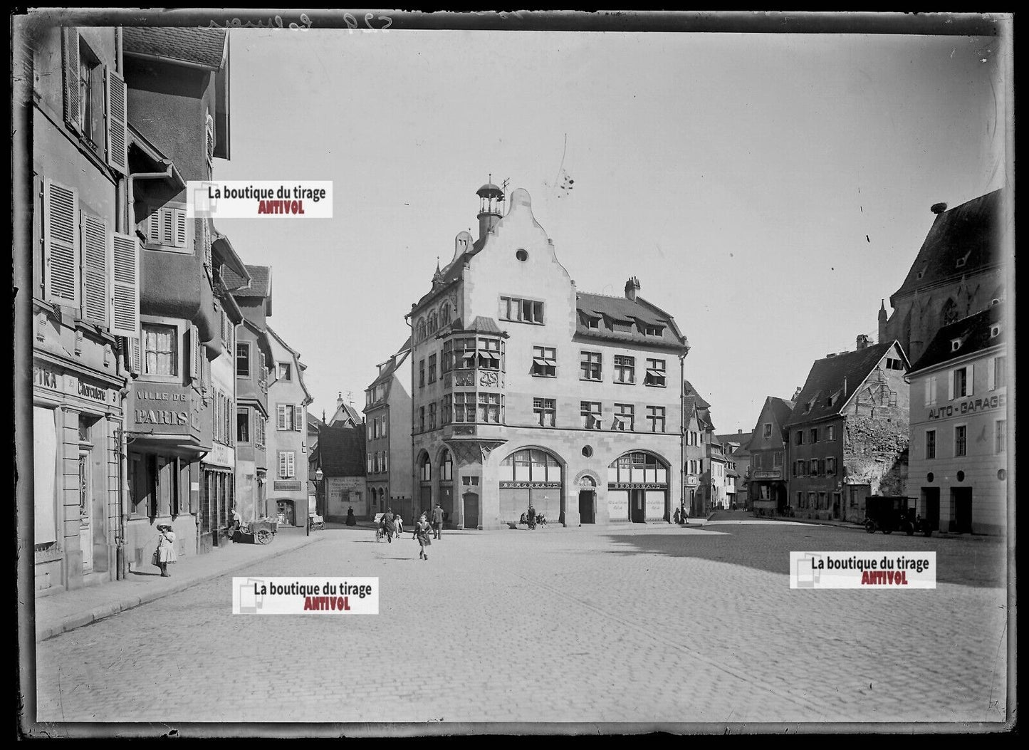 Colmar, France, photos anciennes plaque de verre, lot de 5 négatifs 13x18 cm