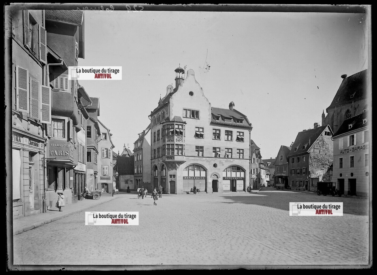 Colmar, France, photos anciennes plaque de verre, lot de 5 négatifs 13x18 cm