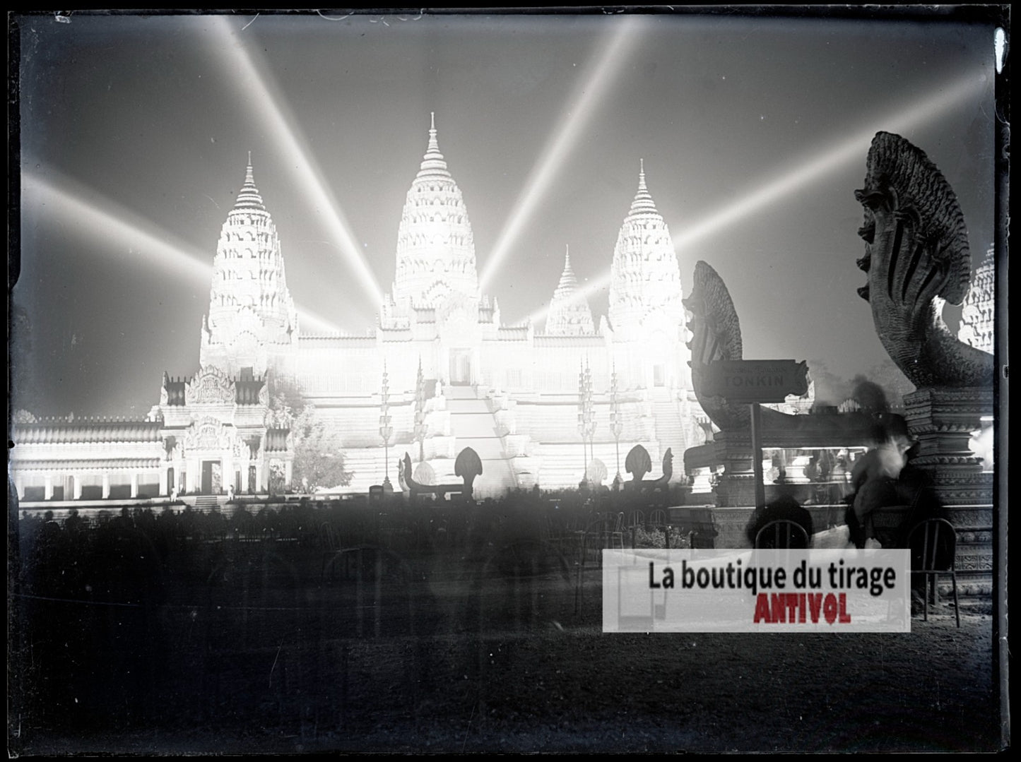 Exposition universelle Paris 1900, plaque verre photo ancienne, négatif 9x12 cm