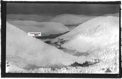 Plaque verre photo négatif noir & blanc 09x14 cm, Gérardmer, Vallée des Lacs