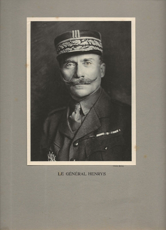 Photo ancienne, portrait militaire général Henrys, cliché Melcy, France vintage