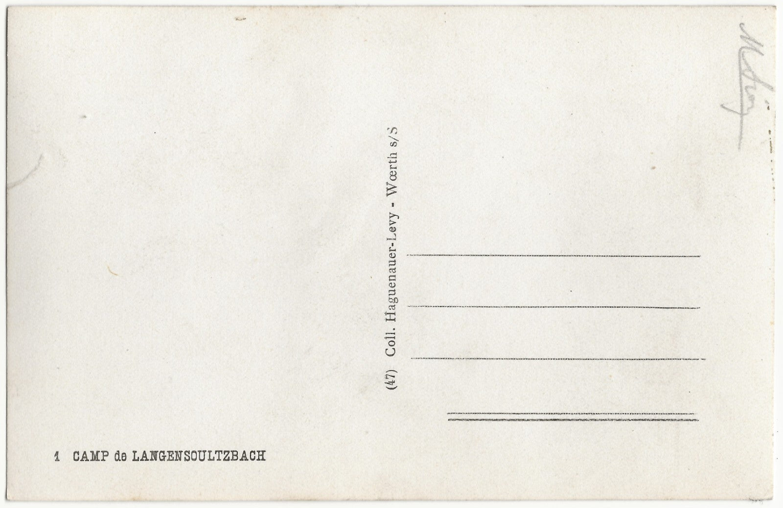 Plaque verre photo négatif noir & blanc 9x14 cm, camp militaire Langensoultzbach