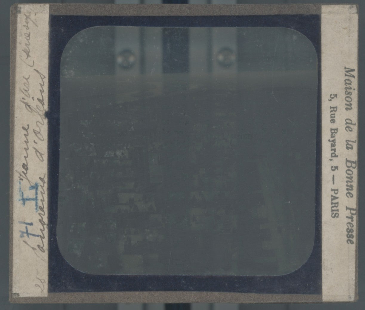 Vue panoramique d'Orléans, photo plaque verre, noir & blanc, positif 8,5x10 cm