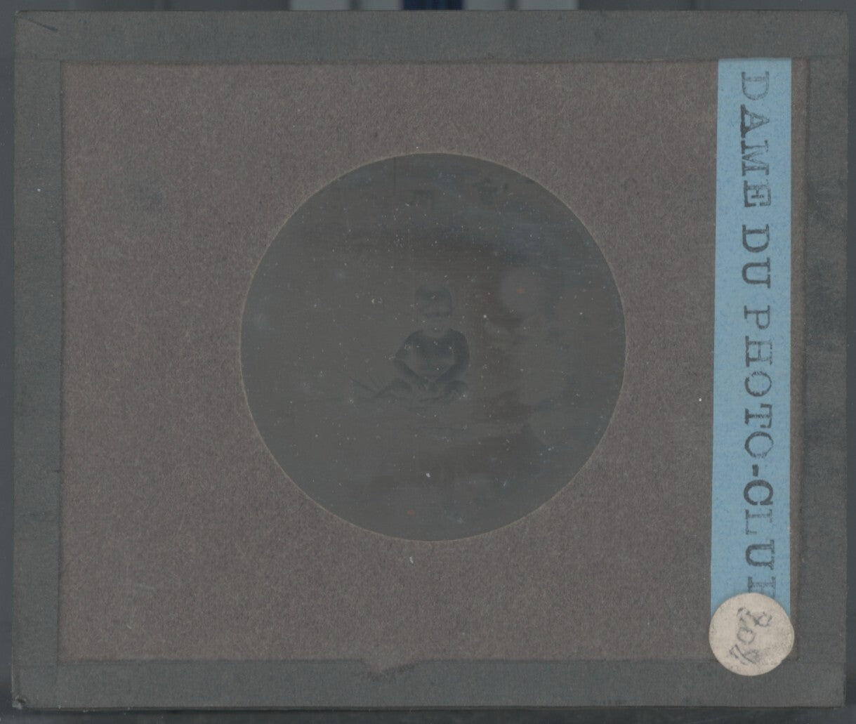 Portrait bébé, photo ancienne plaque verre, noir & blanc, positif 8,5x10 cm