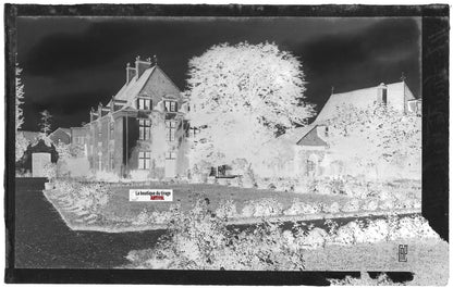 Plaque verre photo, négatif noir & blanc 9x14 cm, Sauveterre-de-Béarn, Nays