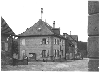 Plaque verre photo ancienne négatif noir et blanc 13x18 cm Climbach + tirage